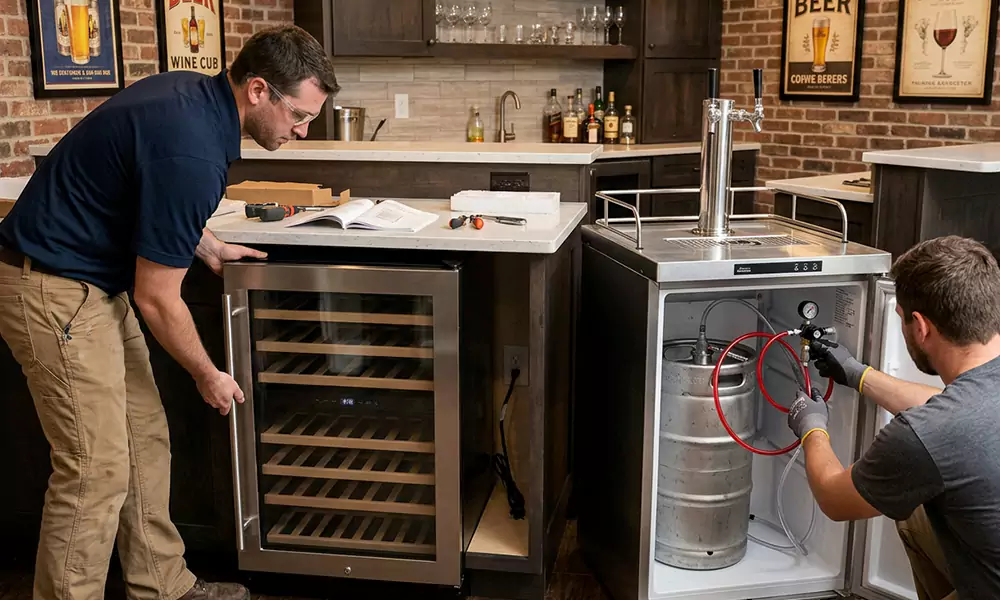Wine Cooler and Kegerator Installation in La Jolla, CA